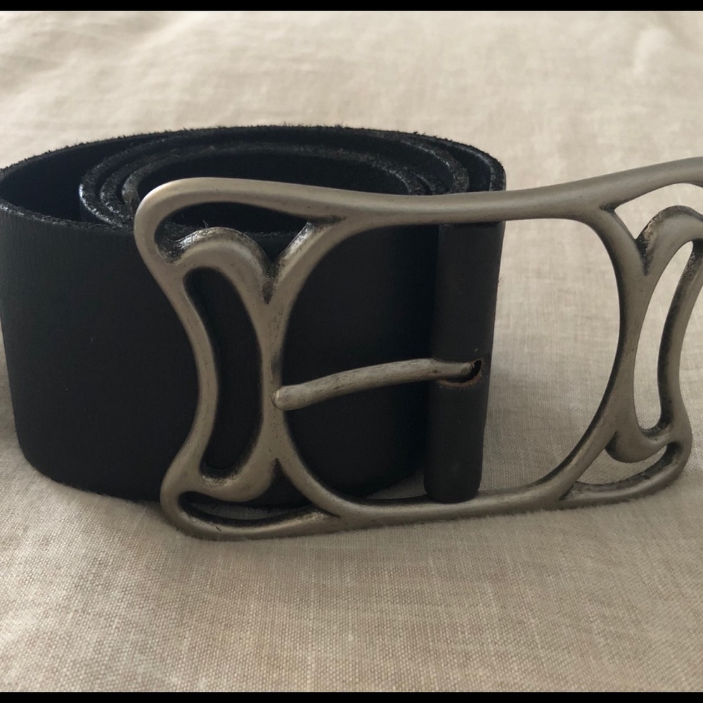 Linea Pelle black leather belt